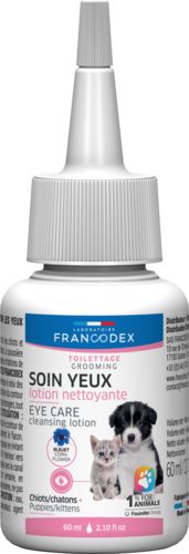 Lotion nettoyante antibactérienne pour yeux du chiot et chaton FRANCODEX