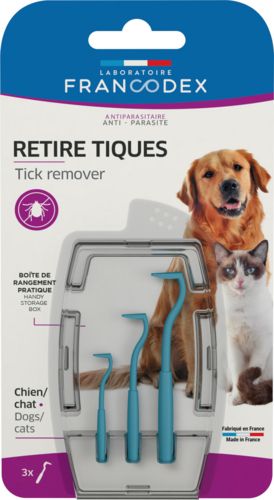 2 pinces à tiques pour chiens et chats FRANCODEX