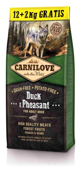 CARNILOVE Croquettes sans céréales Canard et Faisan pour chien