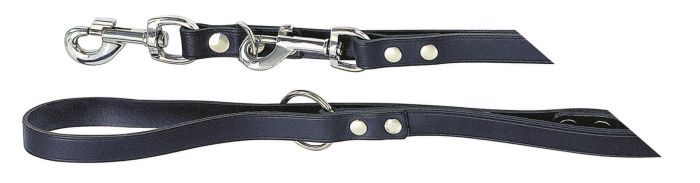 Laisse longue pour chien en cuir noir  MEXICA KERBL