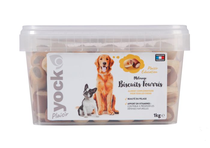 YOCK PLAISIR Friandises Mix Biscuits Fourrés pour tous les chiens