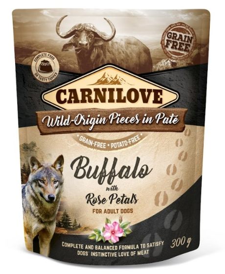 CARNILOVE Pâtée pour chien adulte buffle et pétales de roses