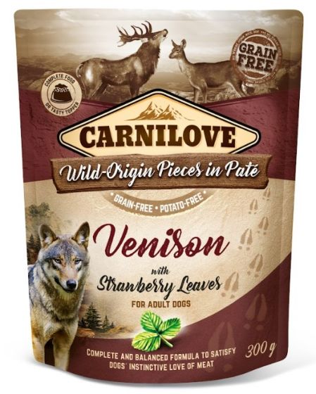 CARNILOVE Pâtée pour chien adulte cerf et feuilles de fraisier