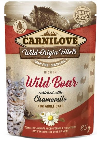 CARNILOVE Pâtée pour chat adulte sanglier sauvage et camomille