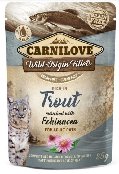 CARNILOVE Pâtée pour chat adulte truite et échinacée