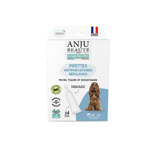 Pipette Insectifuge x4 pour chien de 10 à 20 kg  ANJU BEAUTE