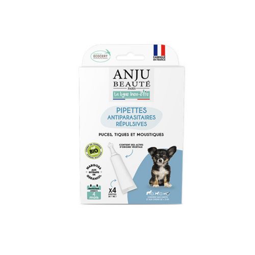 Pipette Insectifuge x4 pour chiot et petit Chien moins de 5 kg ANJU BEAUTE