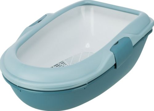 Bac à litière bleu Berto avec système de tri pour chat TRIXIE 39 × 22 × 59 cm