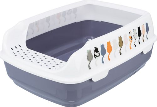 Bac à litière Delio avec rebord imprimé pour chat TRIXIE 38 × 20 × 50 cm