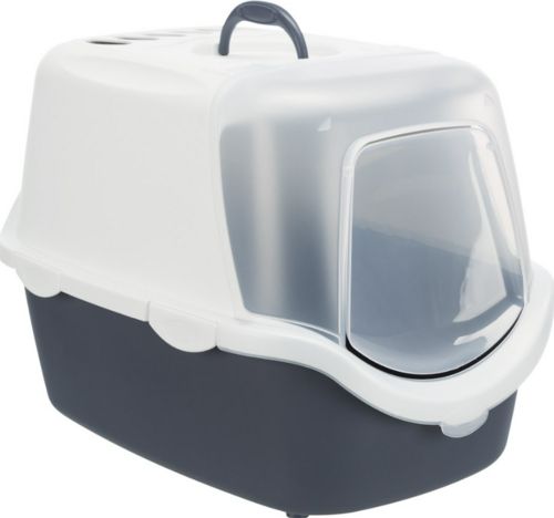 Bac à litière gris Vico Open Top avec couvercle pour chat TRIXIE 40 × 40 × 56 cm