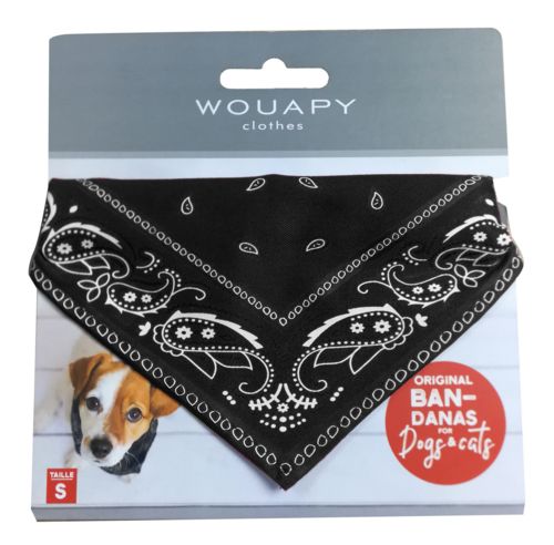 Bandana noir pour chien et chat WOUAPY