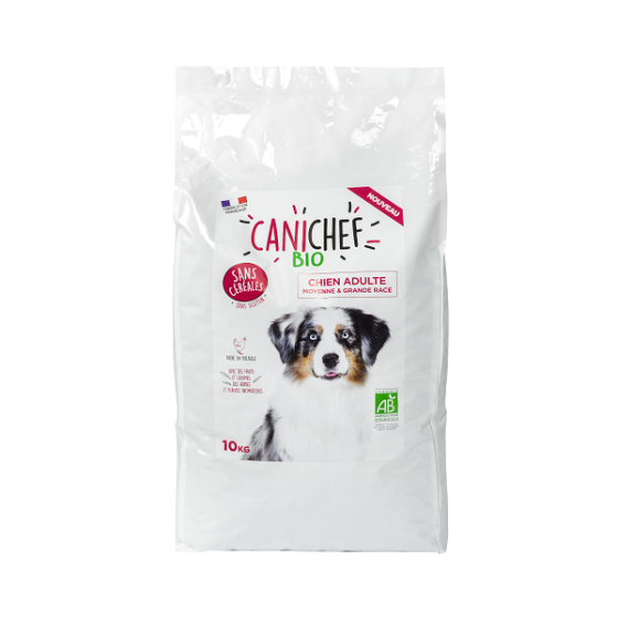 CANICHEF BIO Croquettes sans céréales moyen et grand chien