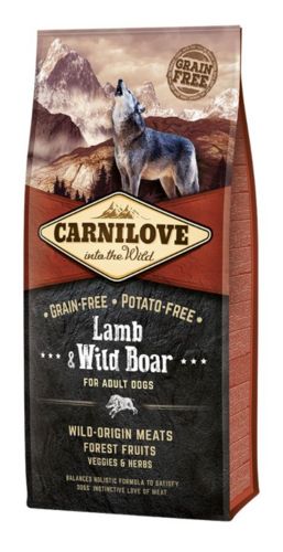 CARNILOVE Agneau et Sanglier sauvage croquette sans céréales chien