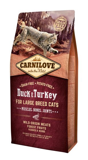 CARNILOVE Croquettes chat Large Breed Canard et Dinde