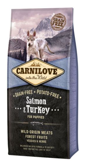 CARNILOVE Puppies Saumon et Dinde croquettes sans céréales chiot