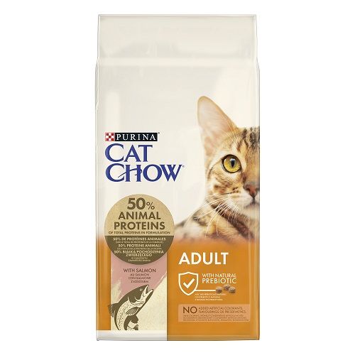 PURINA CAT CHOW Adult. Croquettes pour chats adultes au saumon