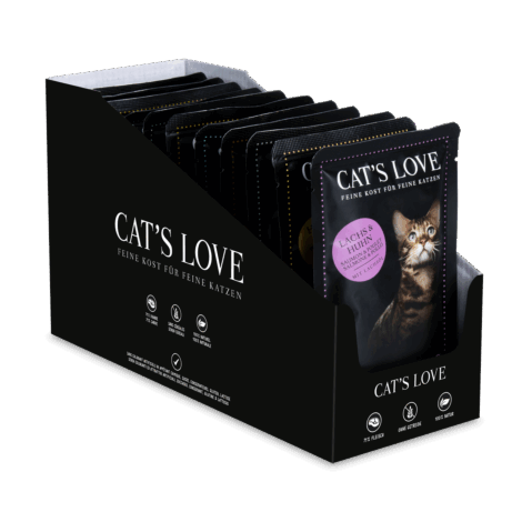  Multipack de pâtées sans céréales différentes variétés pour chat  CAT'S LOVE 12 x 85g