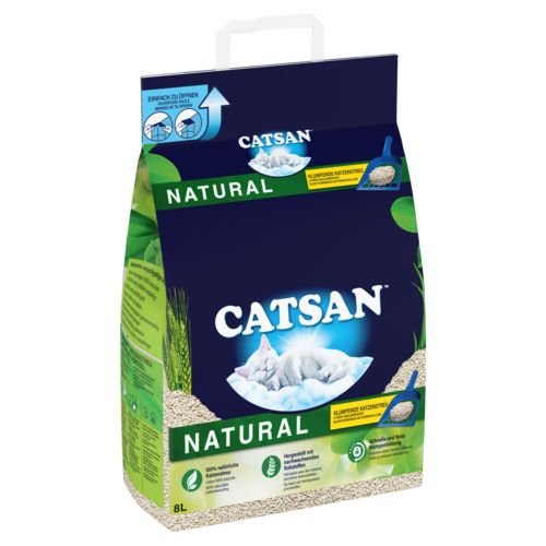 Litière végétale naturelle pour chat 100% compostable CATSAN
