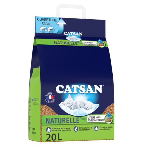 Litière végétale naturelle Plus pour chat CATSAN