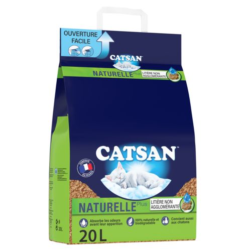 Litière végétale naturelle Plus pour chat CATSAN