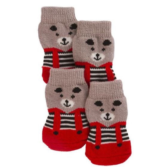 4 chaussettes résistantes et antidérapantes pour chien Bruno  KERBL