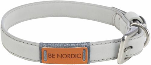 Collier en cuir gris clair pour chien BE NORDIC