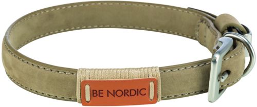 Collier en cuir couleur sable pour chien BE NORDIC