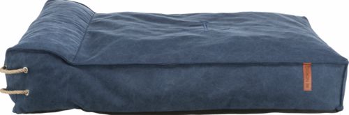 Coussin Föhr avec rebord bleu foncé pour chien BE NORDIC
