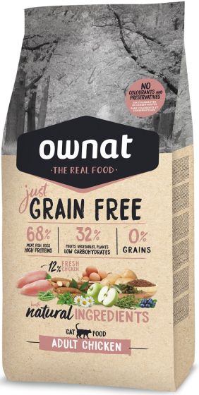 OWNAT Croquettes chat Just Grain Free Poulet