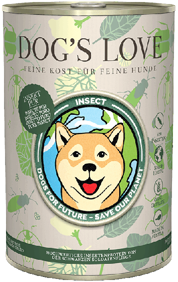 DOG'S LOVE Pâtée aux insectes pour chien 400 g