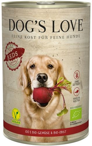 DOG'S LOVE Pâtée BIO Reds fruits et legumes pour chien 400 g