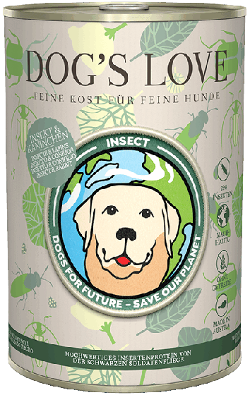 DOG'S LOVE Pâtée insectes et lapin pour chien 400 g
