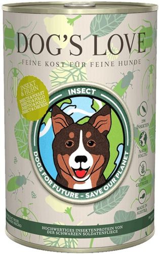DOG'S LOVE Pâtée insectes et poulet pour chien 400 g