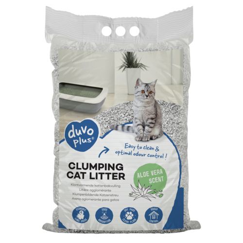 Litière pour chats agglomérante aloe vera DUVOPLUS 12 kg