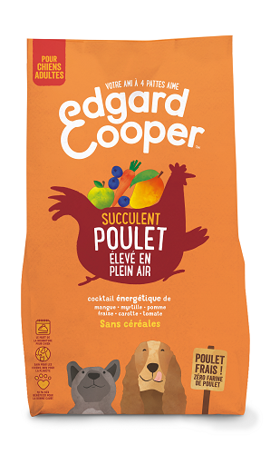 EDGARD COOPER Croquettes chien sans céréales au Poulet élevé en plein air