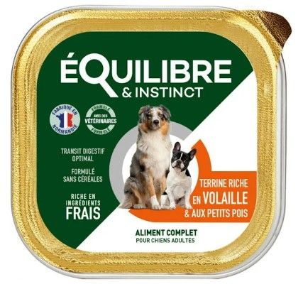 ÉQUILIBRE & INSTINCT Terrine volaille légumes pour chien