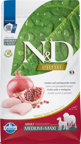 Farmina N&D Croquettes prime poulet et grenade pour chien medium et maxi