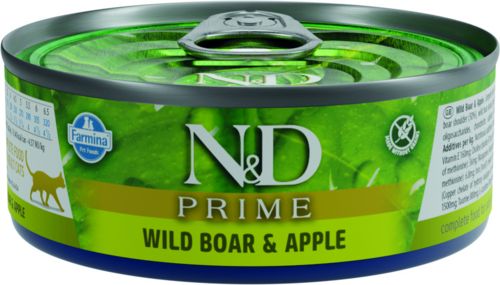 Farmina N&D Pâtée sans céréales prime au sanglier et pomme pour chat 70 g