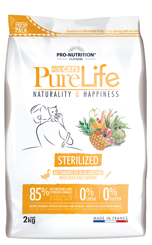 PRO-NUTRITION Croquettes chat Flatazor PURE LIFE Sterilized