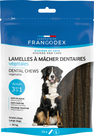 FRANCODEX Lamelles dentaires à mâcher pour grand chien