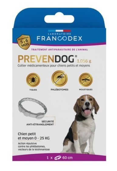 FRANCODEX Collier antiparasitaire PREVENDOG pour chien