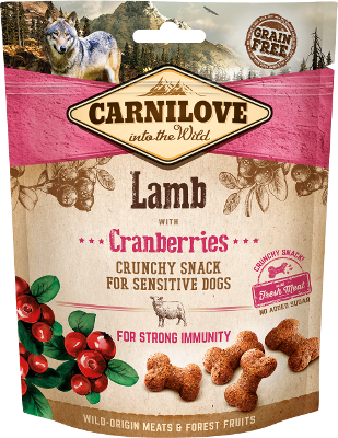 CARNILOVE FRESH Friandises Crunchy Snack Agneau et Cranberries pour chien