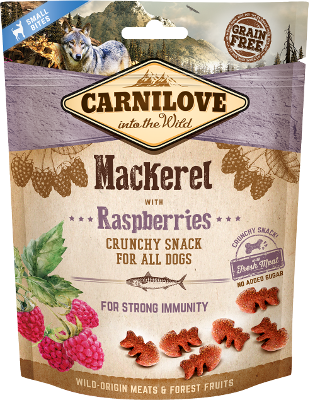 CARNILOVE FRESH Friandises Crunchy Snack Maquerau et Framboises pour chien