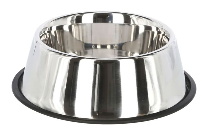 Gamelle en inox antidérapante pour chiens à longues oreilles KERBL