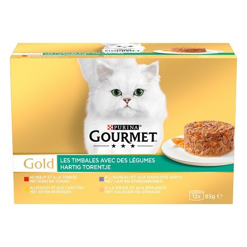PURINA GOURMET GOLD Les timbales. 12x85 g.
