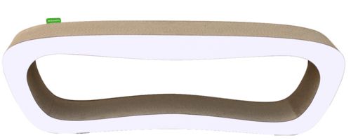 Griffoir design Malfinio blanc pour chat WOUAPY 76x22x25 cm