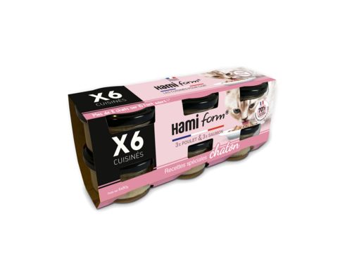 HAMIFORM Pâtées Pack de 6 cuisinés recettes pour chaton 10 x 80g