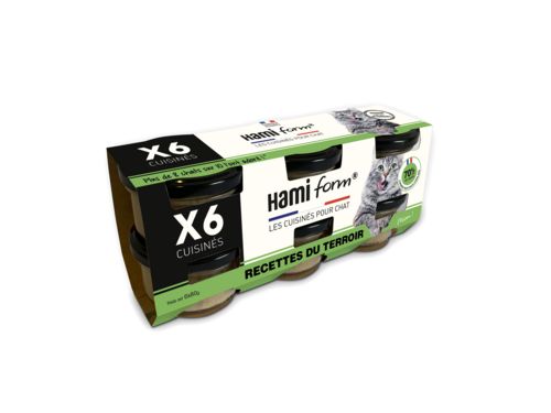HAMIFORM Pâtées Pack de 6 cuisinés recettes du Terroir pour chat 7 x 80g