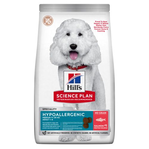 HILL'S Science Plan Croquettes Chien adulte hypoallergenic medium au saumon 12 kg