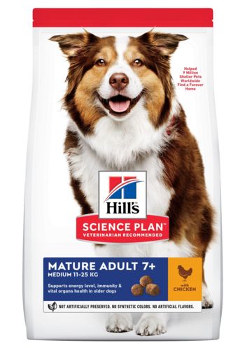 HILL'S Science Plan Croquettes chien mature medium au poulet 18 kg